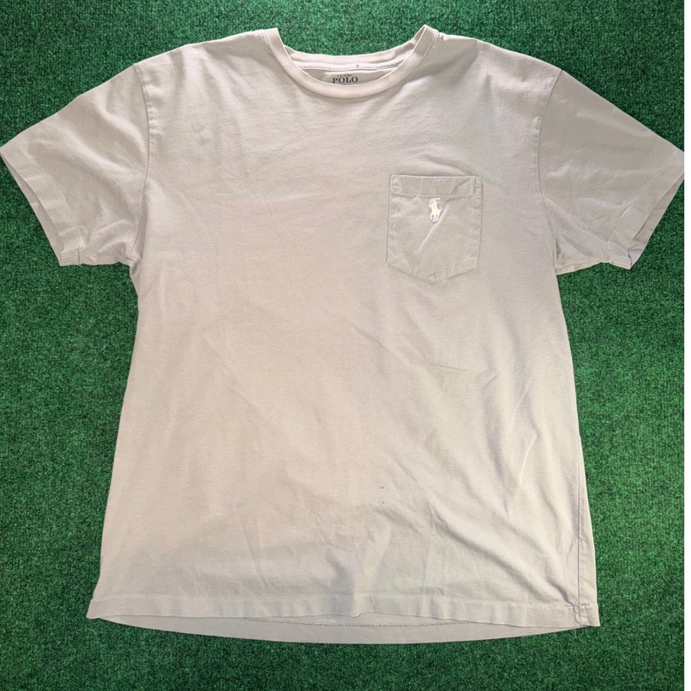 Polo Ralph Lauren Mens Short Sleeve Pocket T-Shirt Gray Cotton Pony Logo M